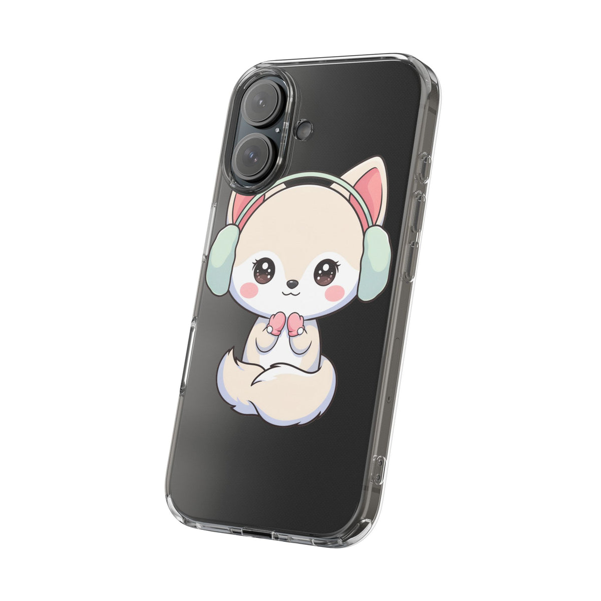 Kawaii Arctic Fox Phone Case – Cozy Winter Cutie