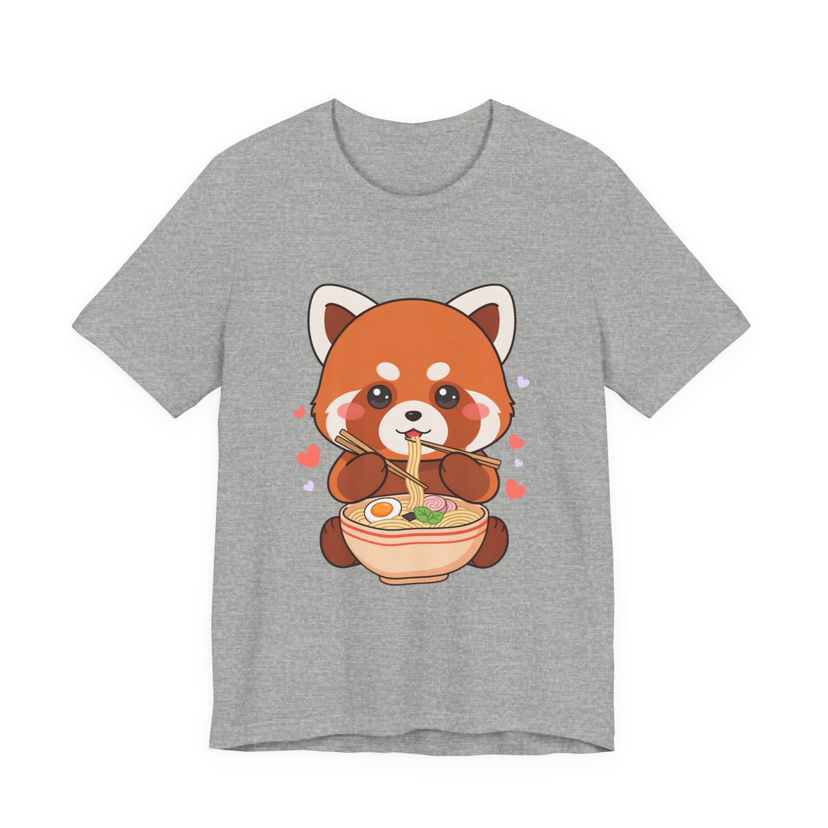 Kawaii Red Panda Ramen T-Shirt for Cozy Foodie Style
