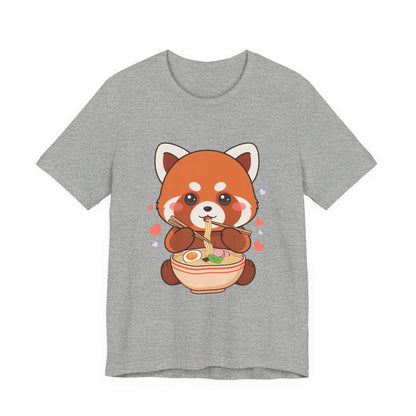 Kawaii Red Panda Ramen T-Shirt for Cozy Foodie Style