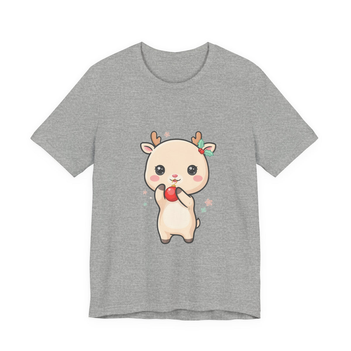 Kawaii Reindeer Christmas T-Shirt for Cute Holiday Style