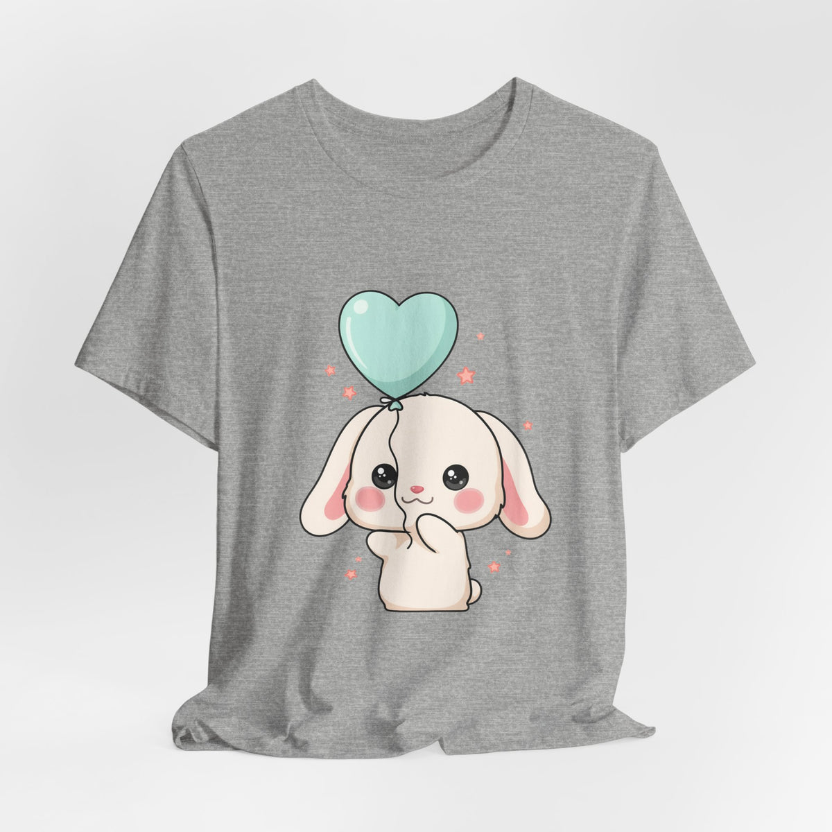 Kawaii Bunny T-Shirt with Balloon – Cute Chibi Rabbit Tee