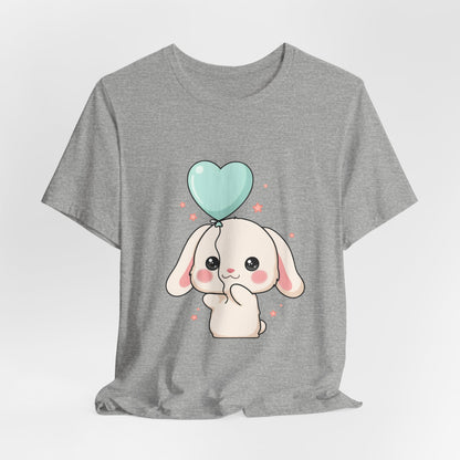 Kawaii Bunny T-Shirt with Balloon – Cute Chibi Rabbit Tee