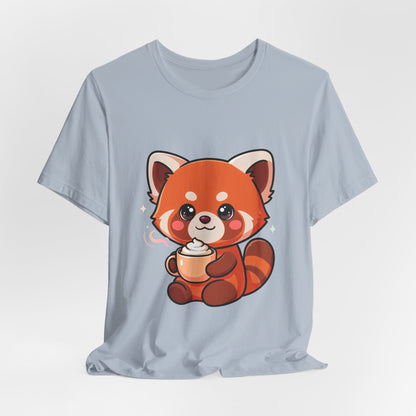 Kawaii Red Panda Coffee Tee for Cute Animal Lovers