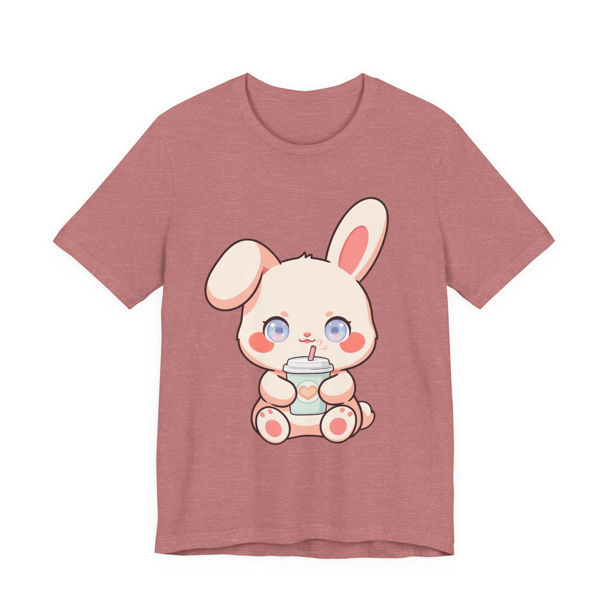 Kawaii Bunny Coffee T-Shirt: Cute Latte Lover Tee
