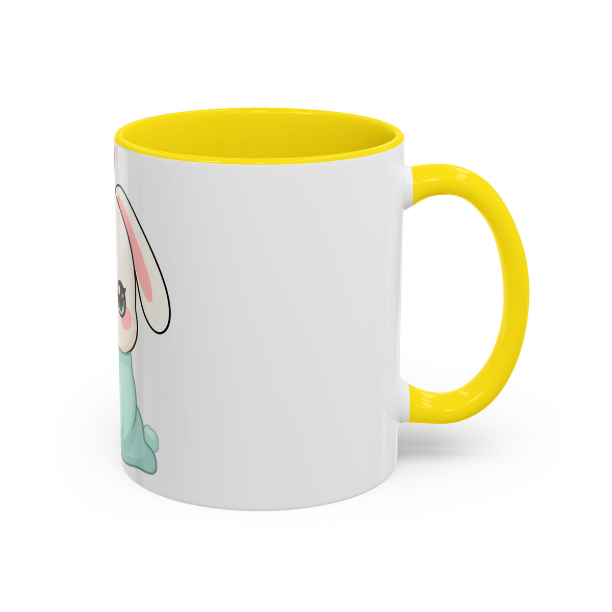 Kawaii Bunny Accent Coffee Mug for Cozy Moments
