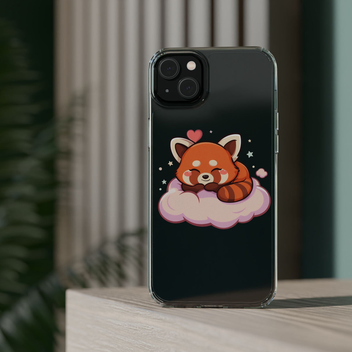 Cute Red Panda Phone Case, Dreamy Kawaii Cloud Art