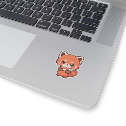 Kawaii Red Panda Sushi Kiss-Cut Sticker Gift