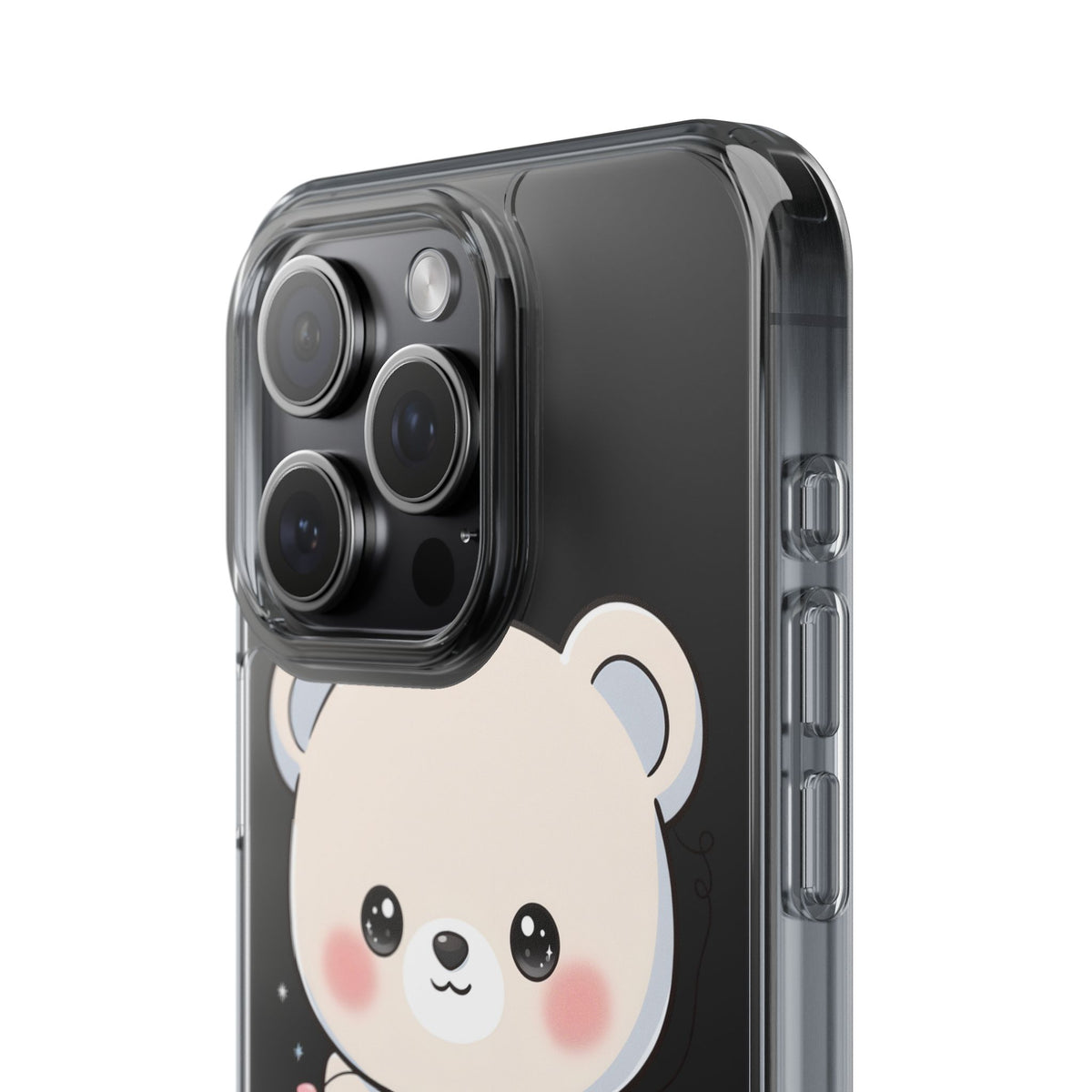 Kawaii Polar Bear Phone Case with Fairy Lights