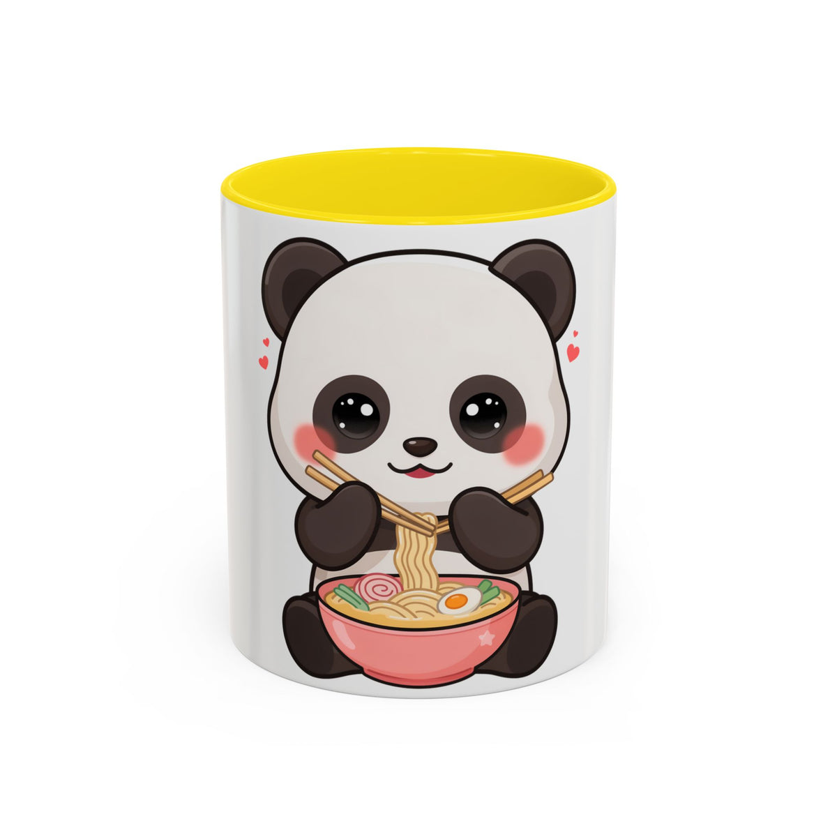 Kawaii Panda Ramen Mug, Cute Accent Coffee Mug