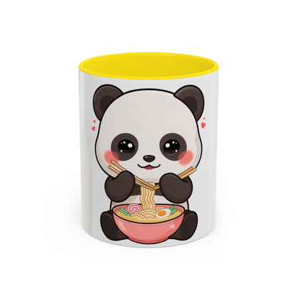 Kawaii Panda Ramen Mug, Cute Accent Coffee Mug