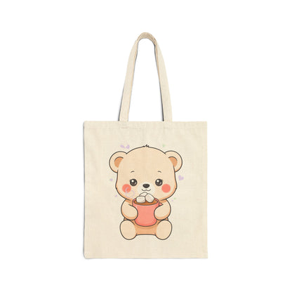 Kawaii Polar Bear Tote Bag for Cozy Cocoa Lovers