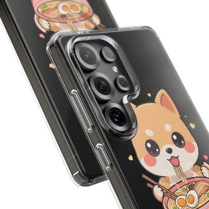 Kawaii Shiba Inu Ramen Clear Impact-Resistant Case