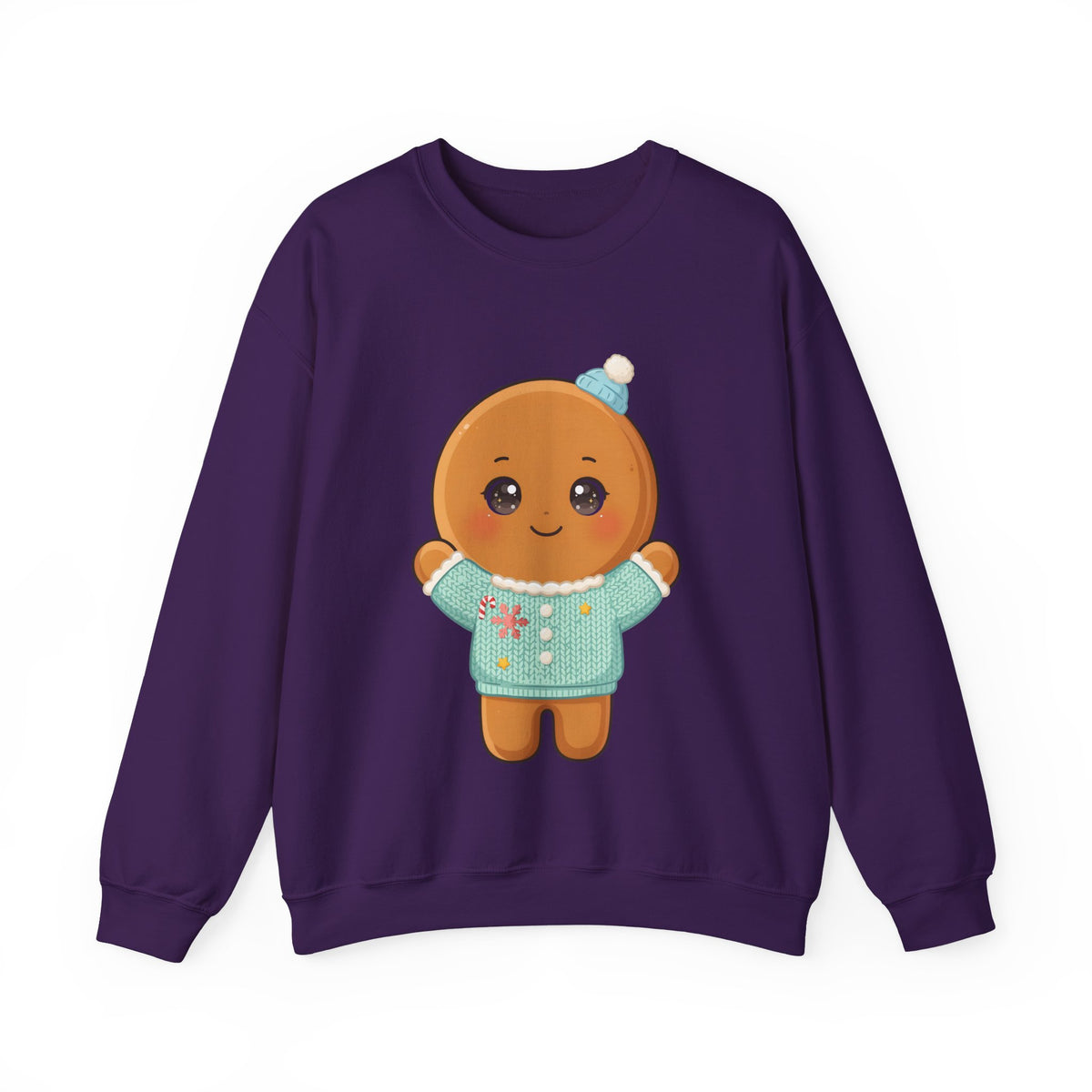 Kawaii Gingerbread Sweatshirt, Cute Christmas Crewneck