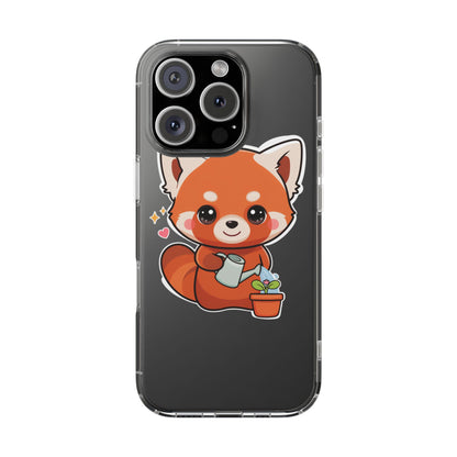 Red Panda Phone Case, Cute Plant Lover Gift