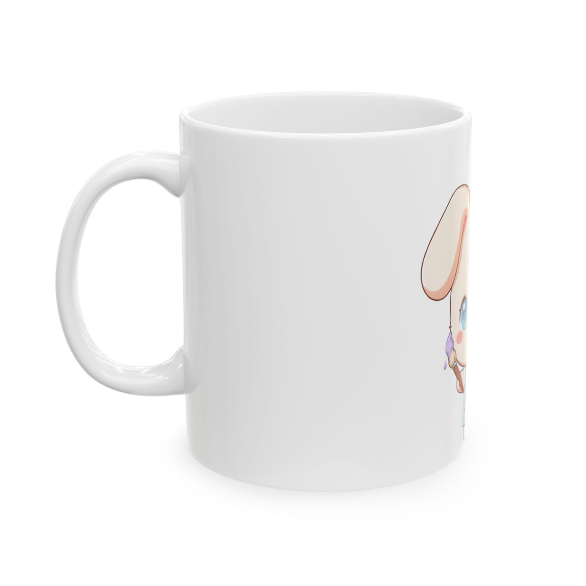 Kawaii Bunny Mug for Artists and Cute Art Lovers