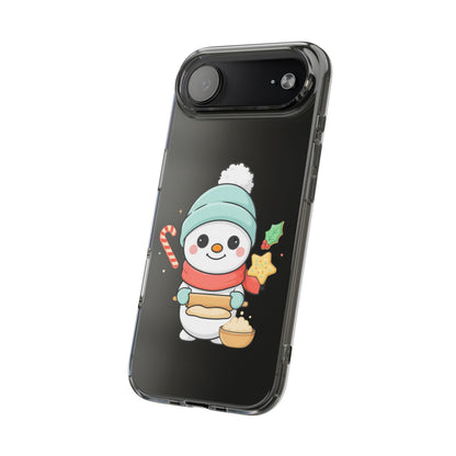 Christmas Snowman Phone Case, Cute Cookie Baker