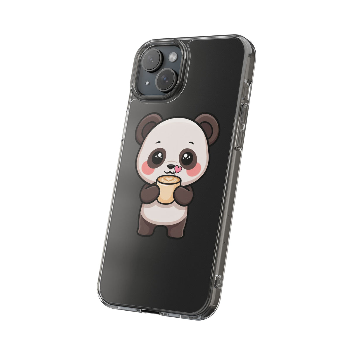 Kawaii Panda Latte Clear Impact-Resistant Case