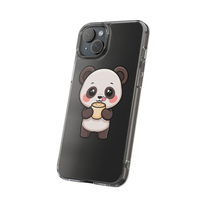 Kawaii Panda Latte Clear Impact-Resistant Case