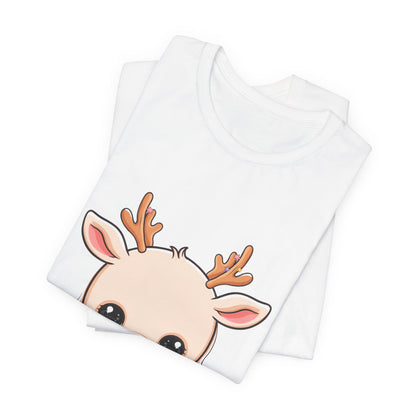 Kawaii Reindeer T-Shirt for Cozy Holiday Errands