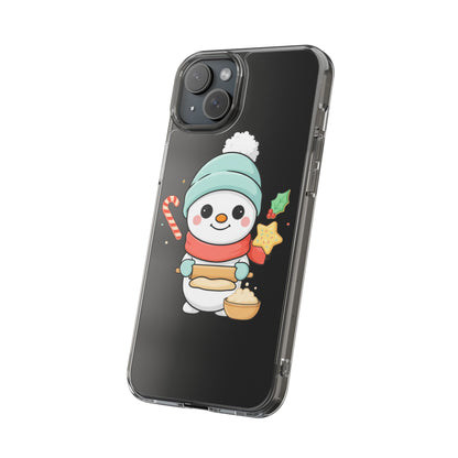 Christmas Snowman Phone Case, Cute Cookie Baker