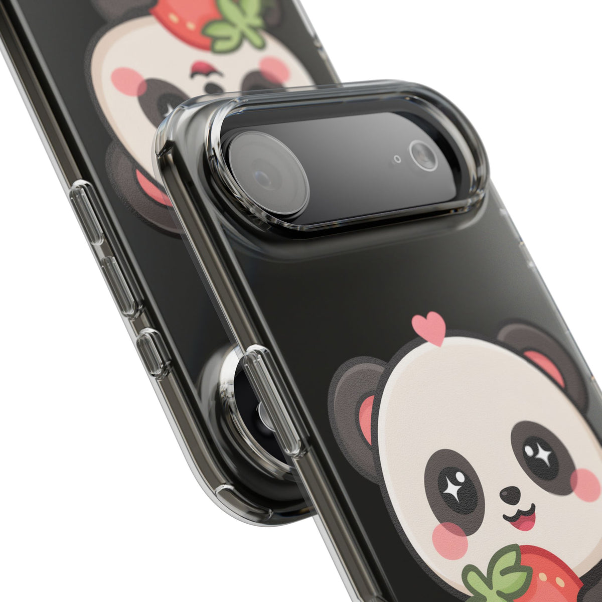 Kawaii Panda Phone Case, Sweet Strawberry Gift
