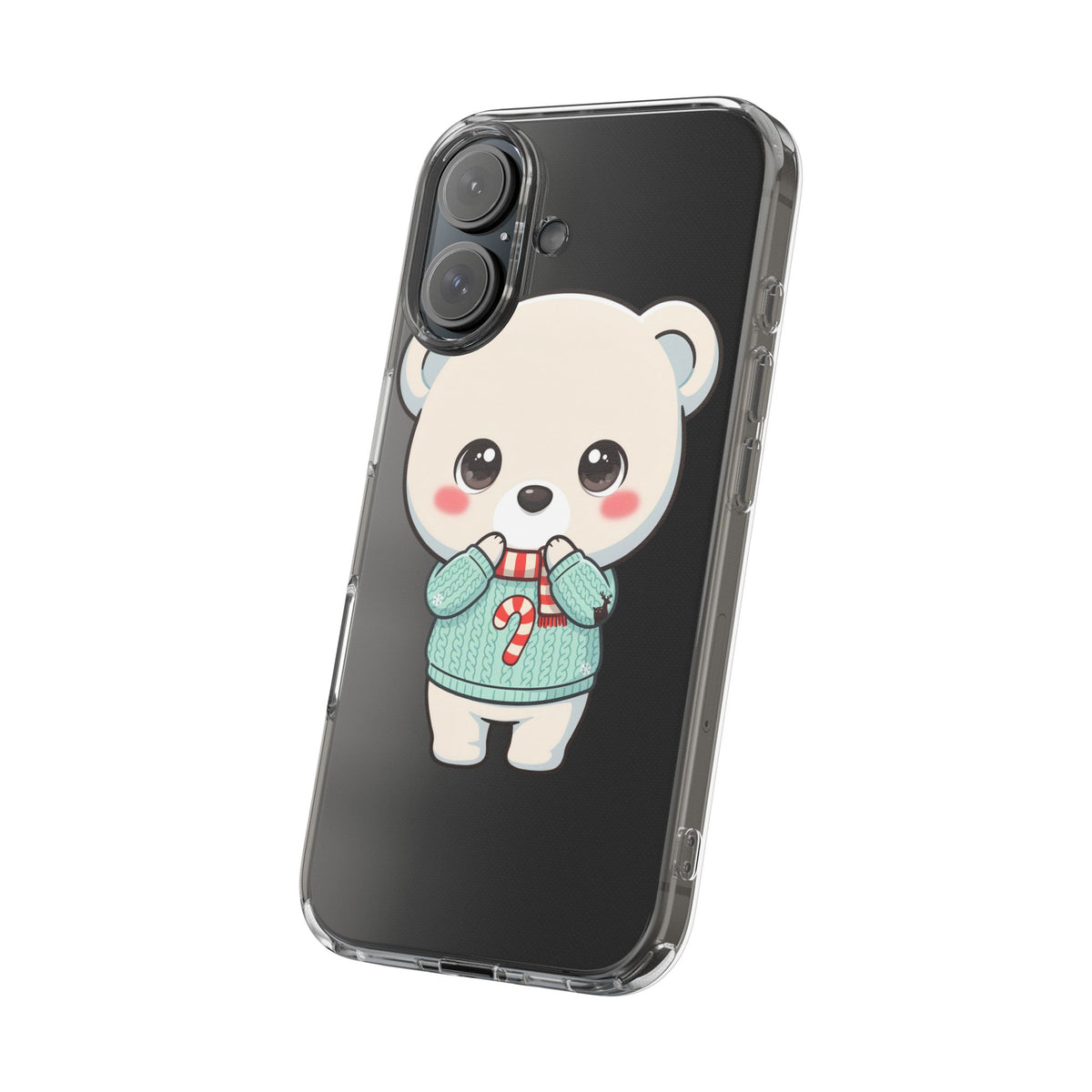 Kawaii Christmas Bear Phone Case for Holiday Season