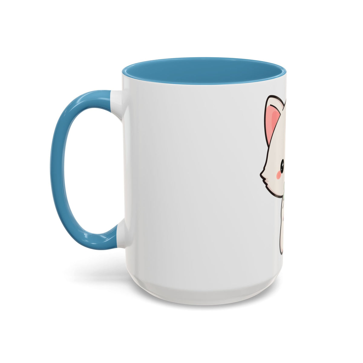 Kawaii Arctic Fox Christmas Accent Coffee Mug