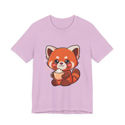 Kawaii Red Panda Coffee Tee for Cute Animal Lovers
