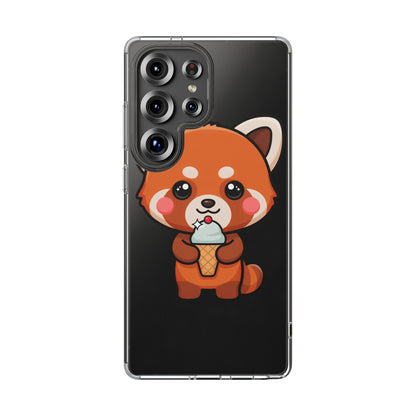Kawaii Red Panda Phone Case with Ice Cream