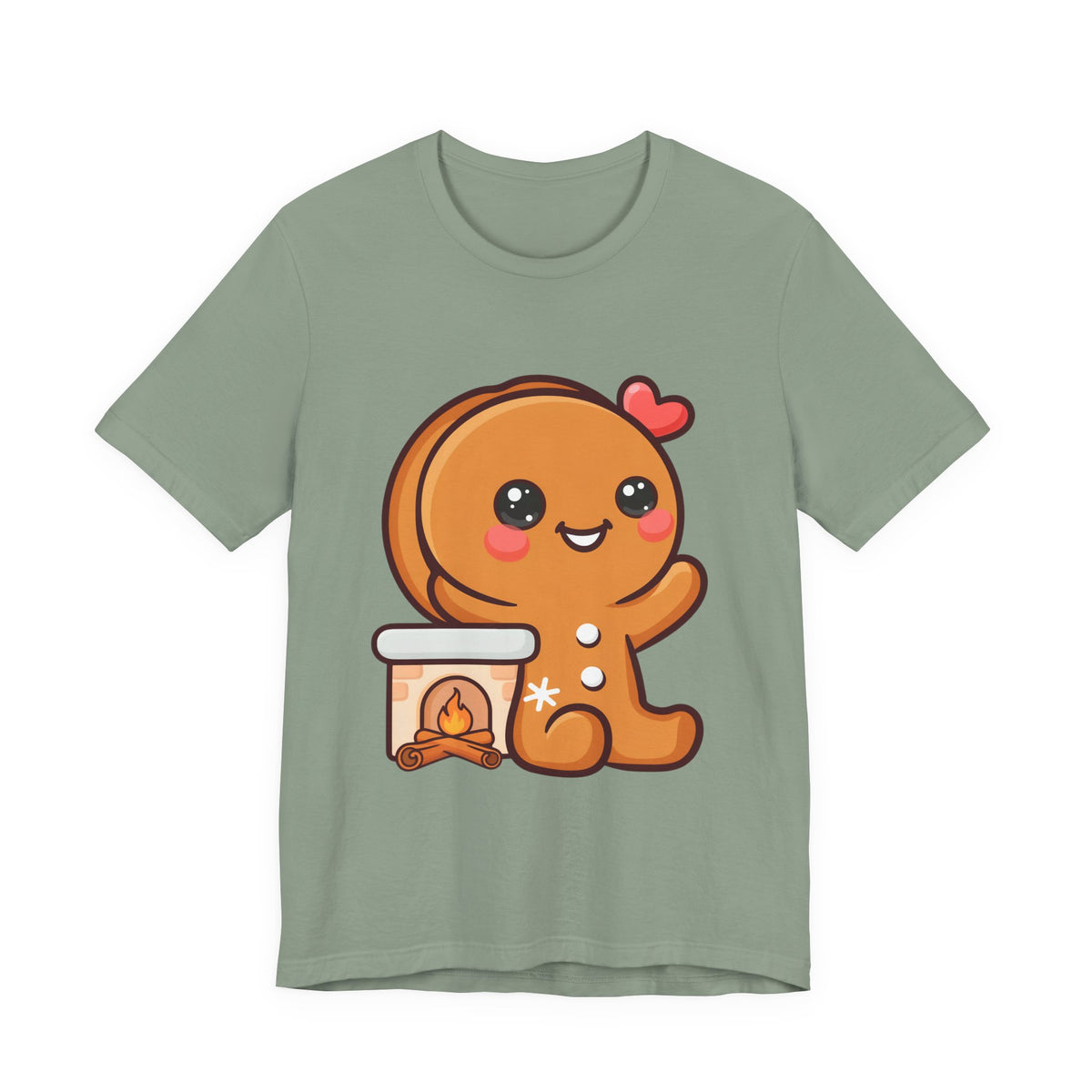 Christmas Gingerbread Man T-Shirt, Cozy Kawaii Holiday Tee