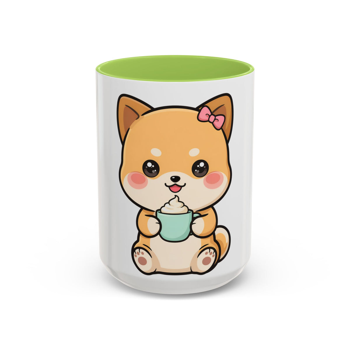 Kawaii Shiba Inu Coffee Mug, Cute Latte Lover Gift