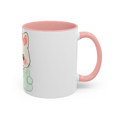 Cozy Cat Accent Mug for Kawaii Cat Lovers
