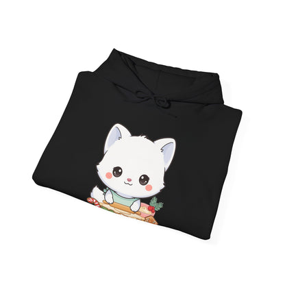 Christmas Fox Baking Hoodie, Kawaii Cookie Baker Sweatshirt