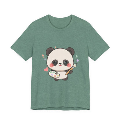 Kawaii Panda Artist T-Shirt for Creative Panda Fans