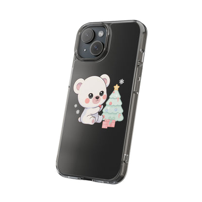 Christmas Polar Bear Phone Case, Kawaii Holiday Accessory