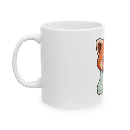 Kawaii Red Panda Mug, Cozy Chibi Animal Gift