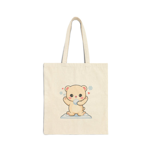 Kawaii Polar Bear Tote Bag for Cozy Winter Cheer
