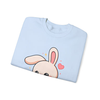 Kawaii Bunny Skateboard Sweatshirt, Cute Chibi Rabbit