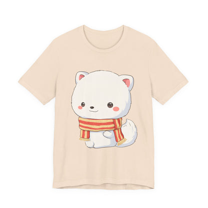 Kawaii Arctic Fox Christmas Tee for Cute Holiday Fans