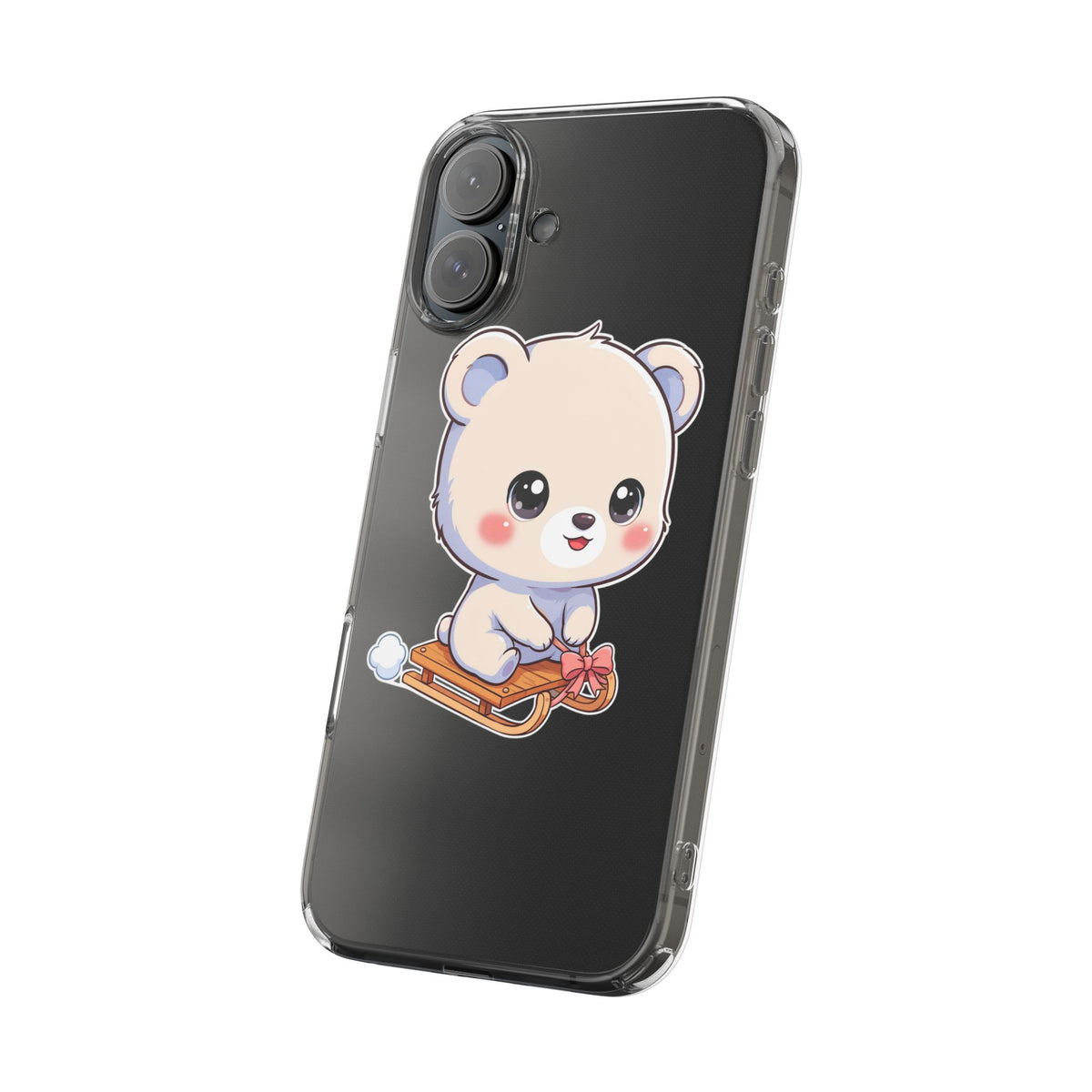 Kawaii Polar Bear Phone Case, Cute Winter Gift