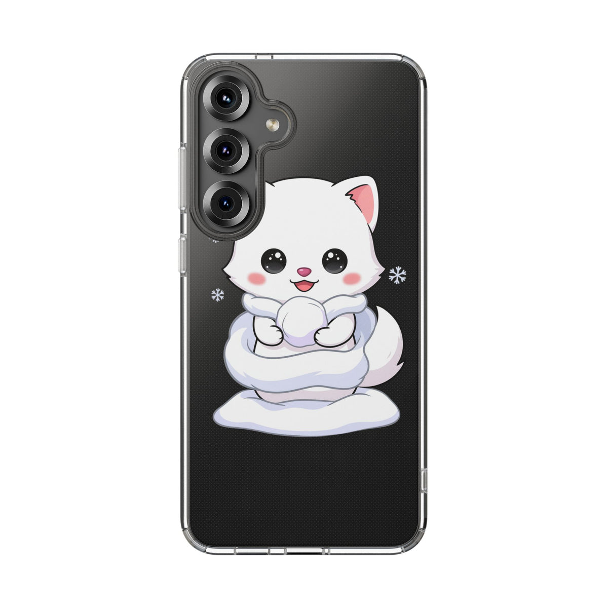 Kawaii Arctic Fox Phone Case, Cute Snow Day Gift