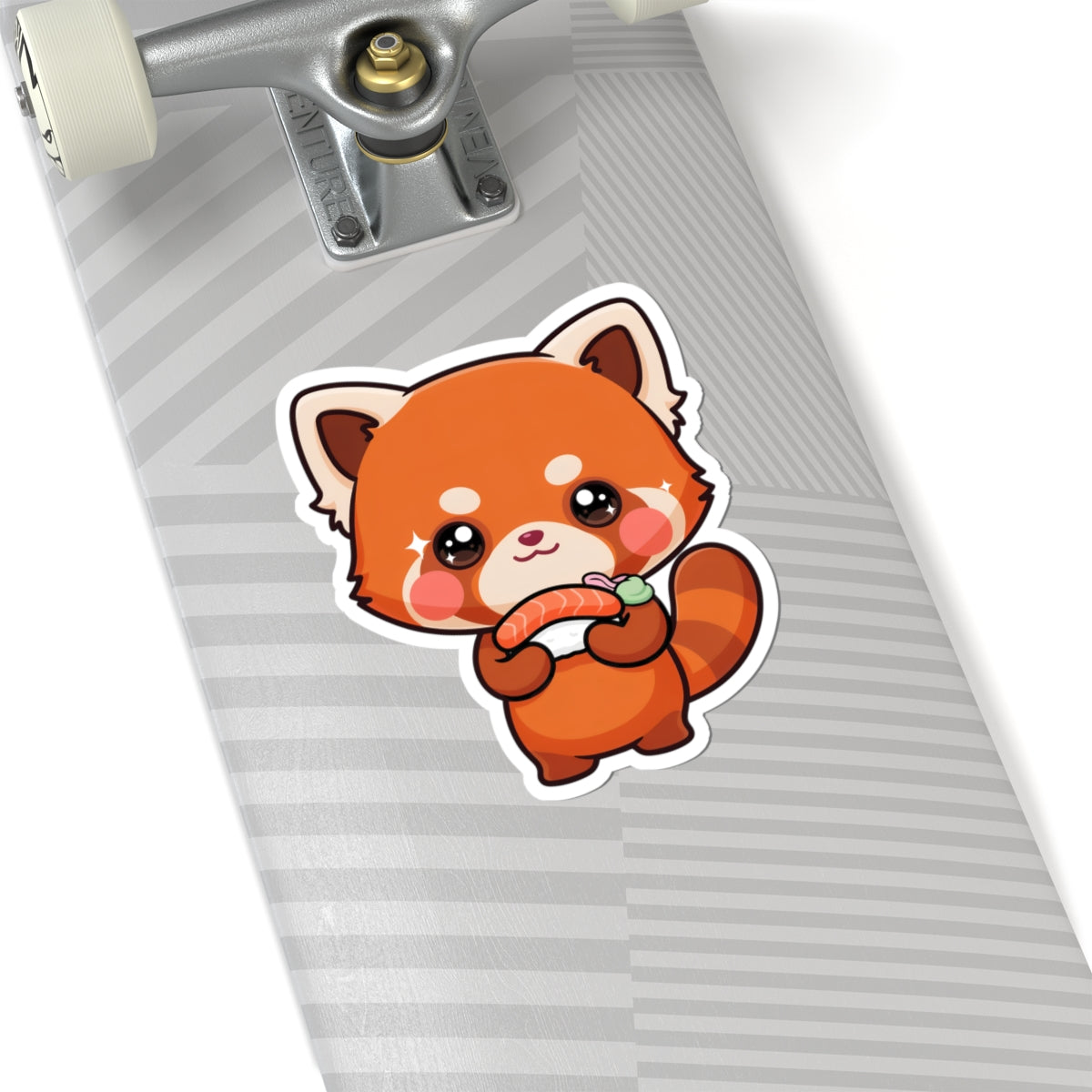Kawaii Red Panda Sushi Kiss-Cut Sticker Gift
