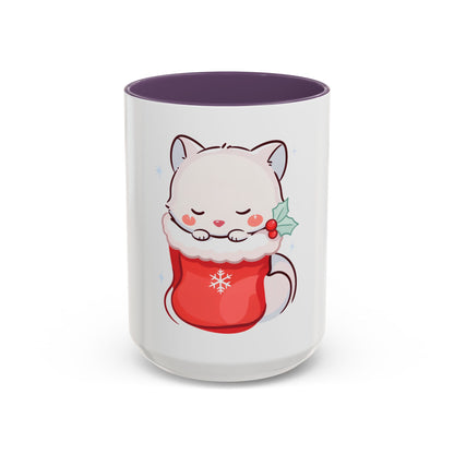 Kawaii Christmas Fox Accent Mug for Cozy Holiday Sips