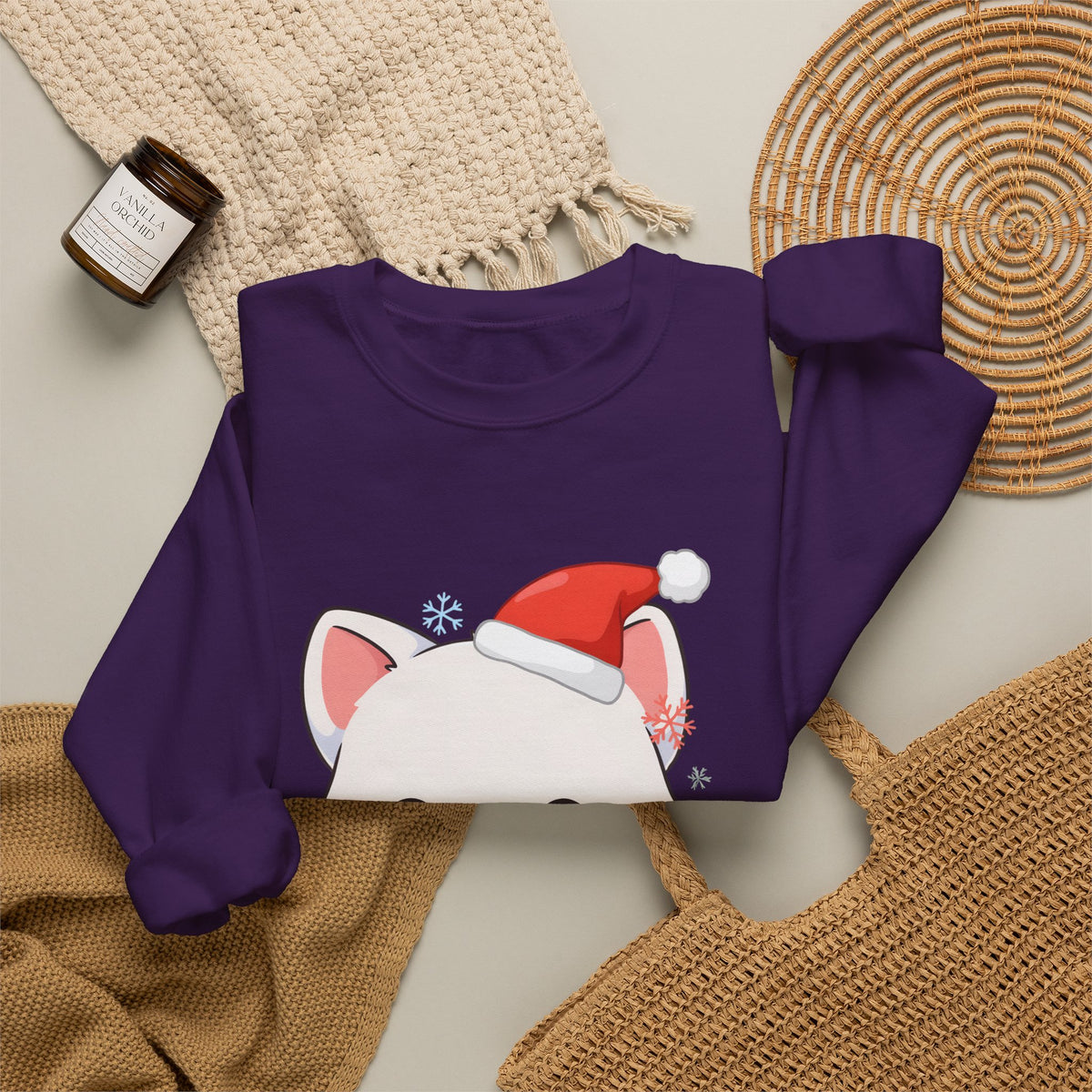 Christmas Arctic Fox Sweatshirt for Kawaii Holiday Fans