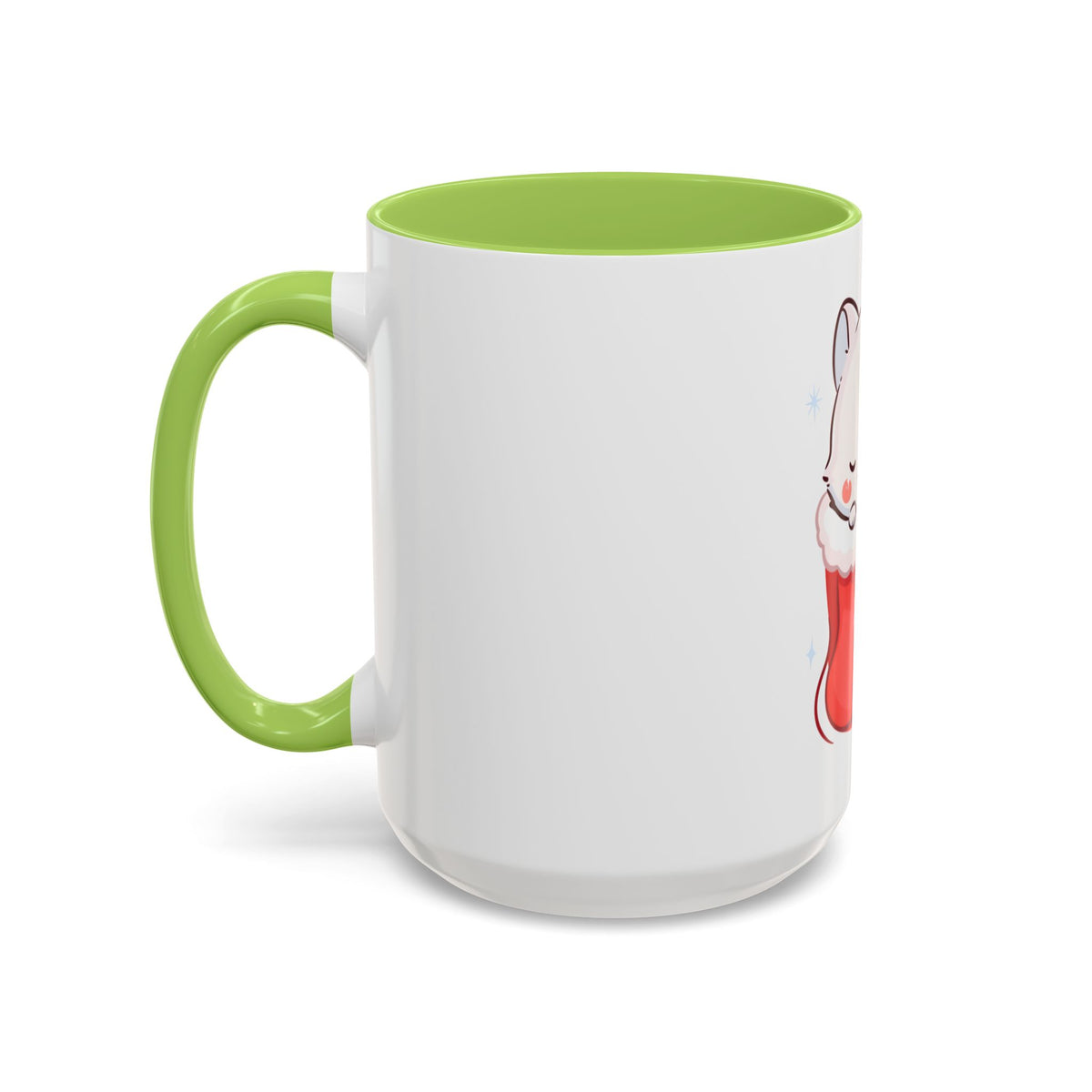 Kawaii Christmas Fox Accent Mug for Cozy Holiday Sips