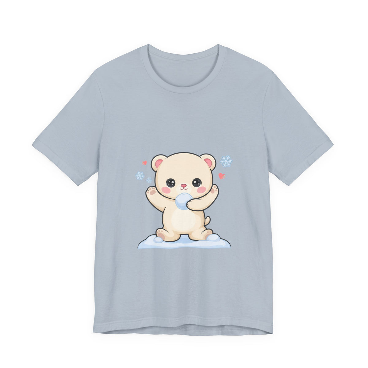 Kawaii Polar Bear Tee, Cute Snow Day Unisex Shirt