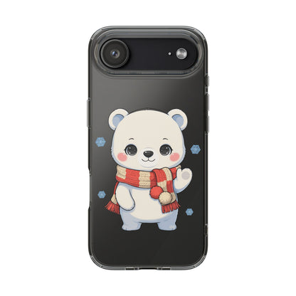 Kawaii Polar Bear Phone Case – Cozy Christmas Cub