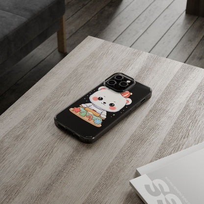 Christmas Bear Cookie Baking Clear Phone Case