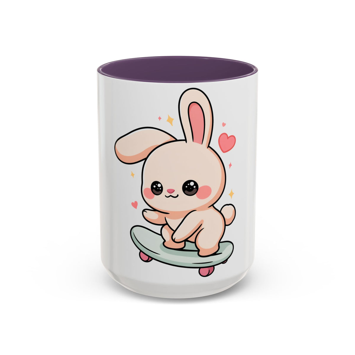 Kawaii Bunny Skateboard Mug – Cute Accent Coffee Mug
