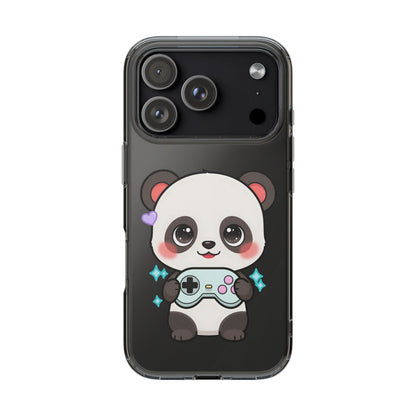Gamer Panda Clear Impact-Resistant Phone Case